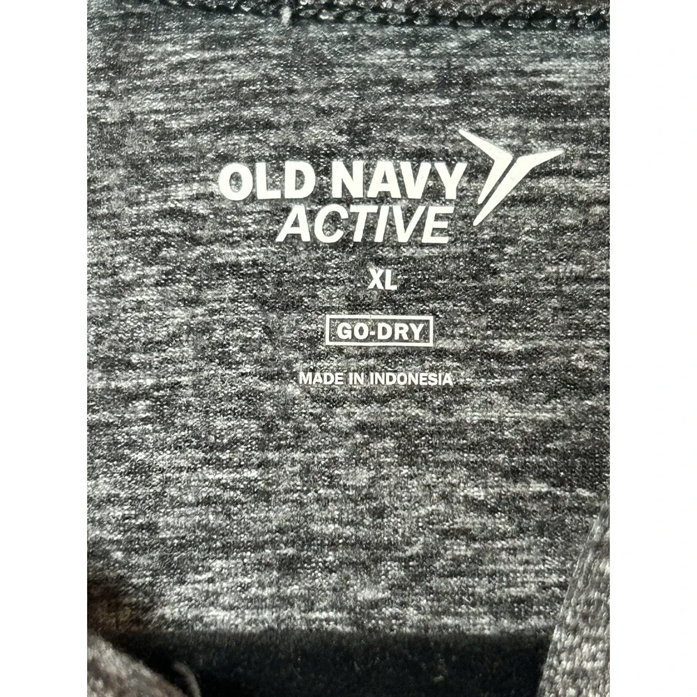 Old Navy Active Pullover Men's XL Gray 1/4 Zip Lightweight Go Dry Long Sleeve